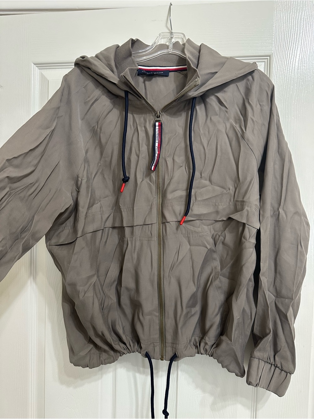 Men's Taupe Hooded Zip Jacket - Unbranded